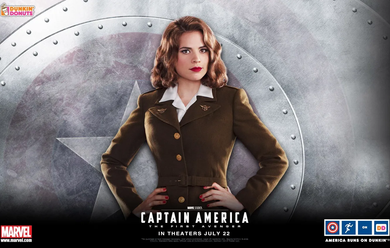 Photo wallpaper Marvel, the first avenger, Capitan America, agent Carter, agent Karter