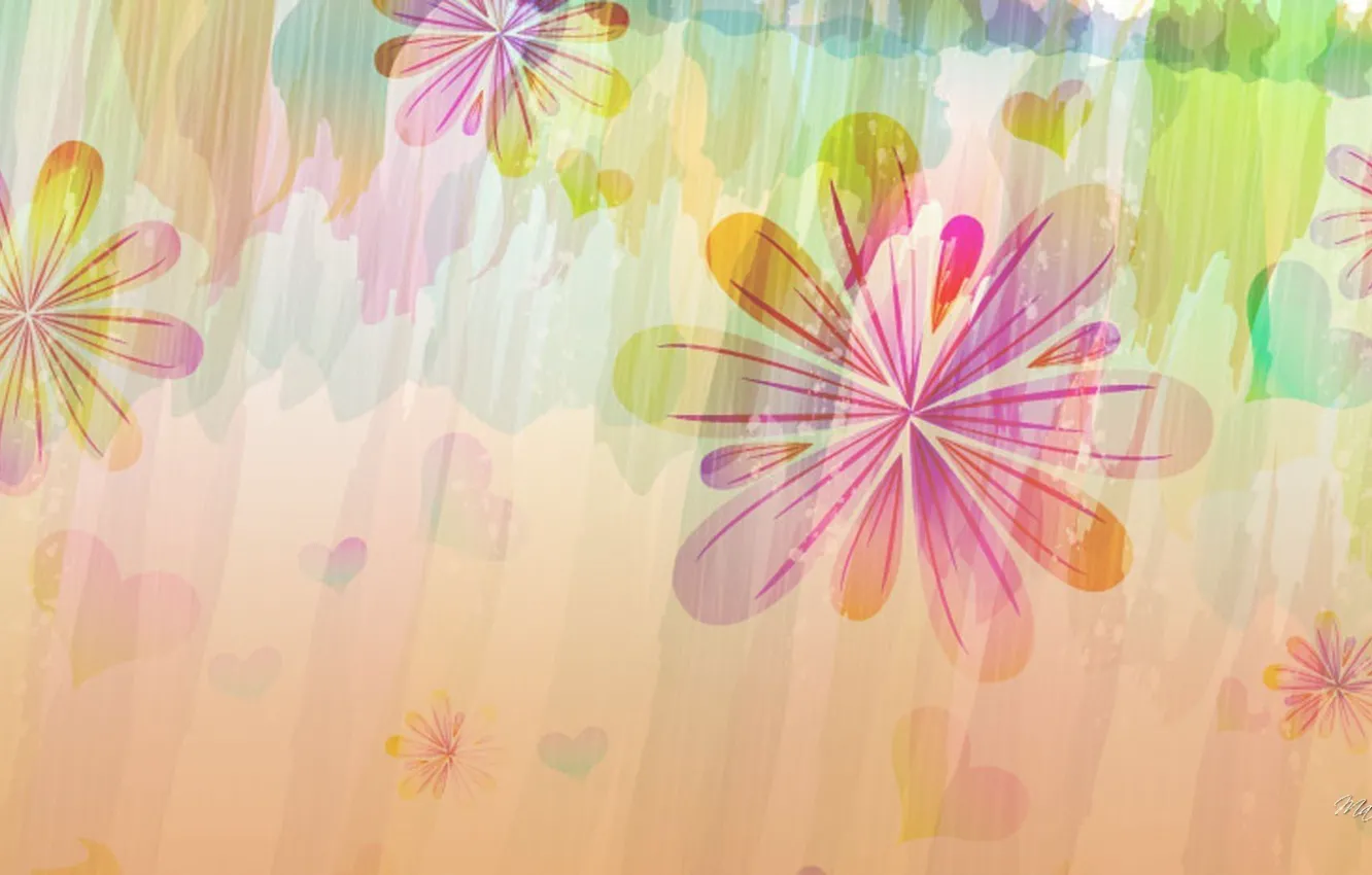 Photo wallpaper summer, flowers, abstraction