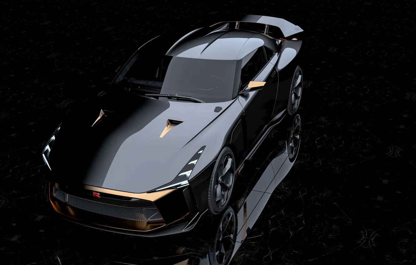Photo wallpaper shadow, Nissan, 2018, ItalDesign, GT-R50 Concept