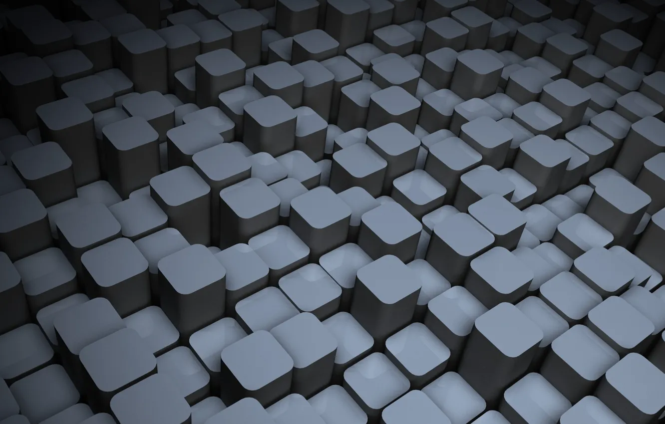 Photo wallpaper cubes, widescreen, hi-tech, full screen