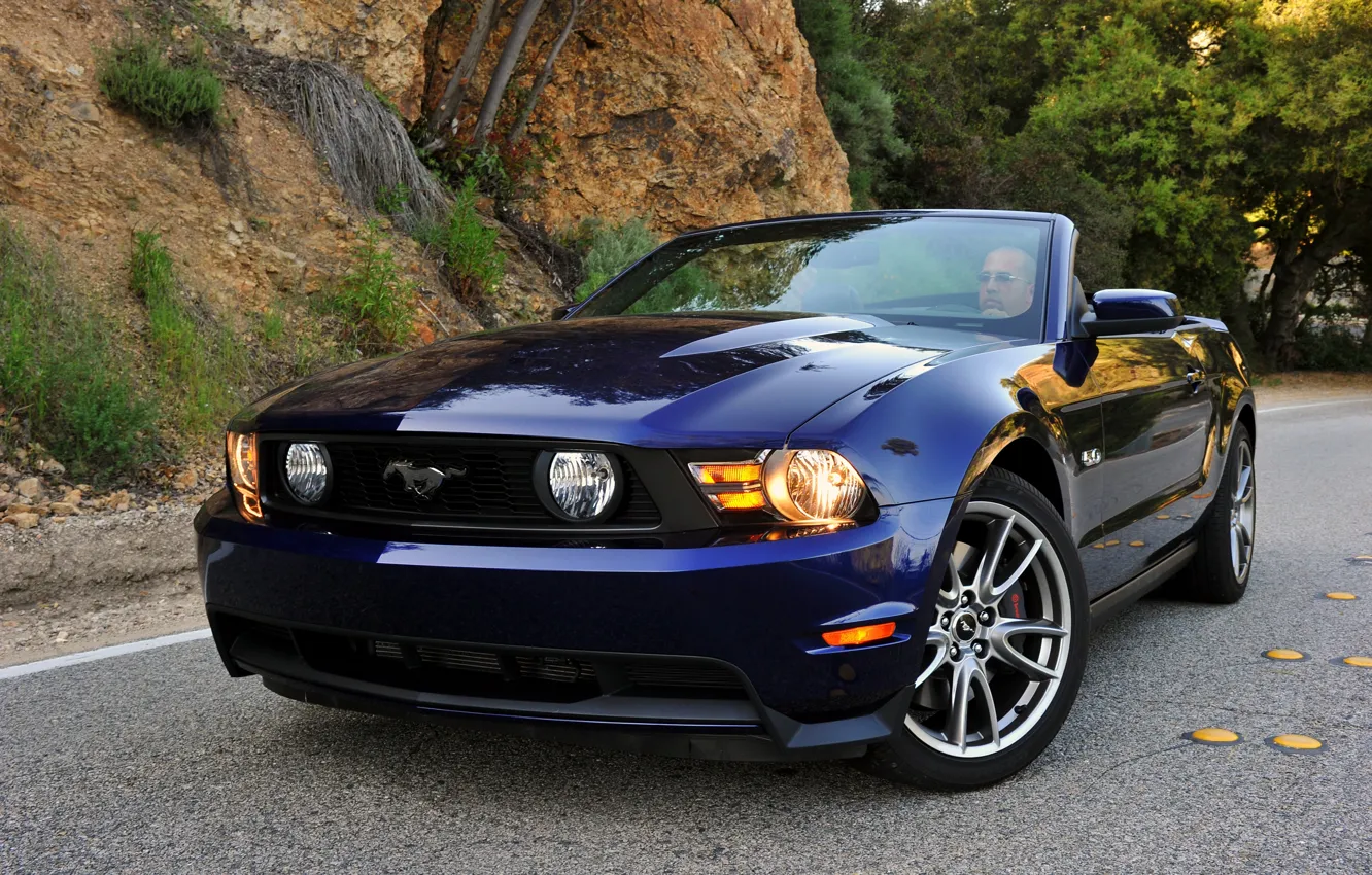 Photo wallpaper Mustang, Ford, Mustang, convertible, 2010, Ford, Convertible