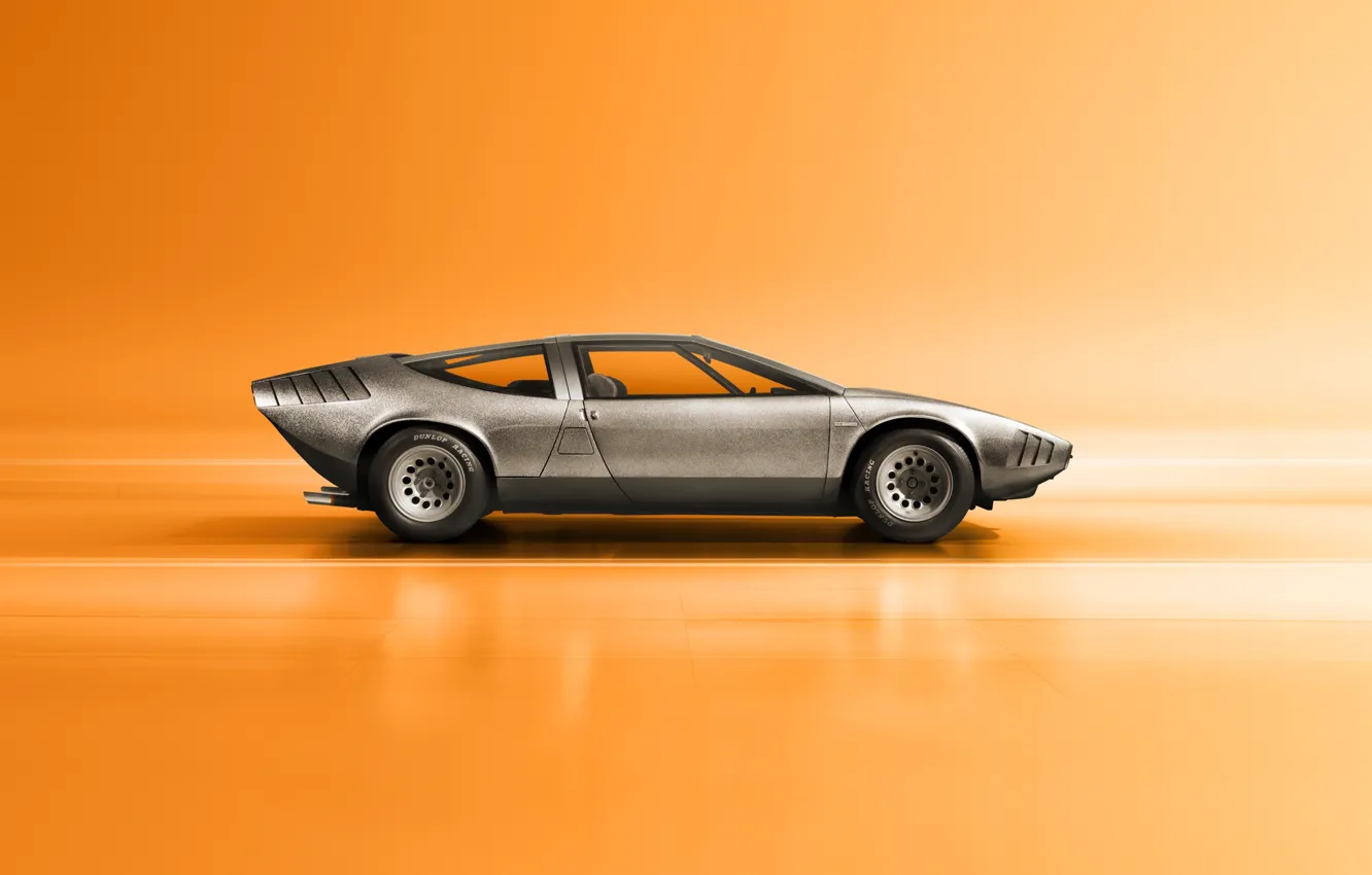 Photo wallpaper 1969, Alfa Romeo, Italdesign, Giugiaro, side view, Type 33, Alfa Romeo Iguana