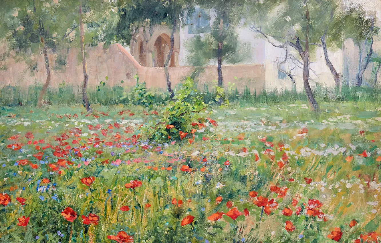 Photo wallpaper Anshelm Leonard Schultz Of Mountain, Anshelm Schultz, Mountain, 1891, Swedish artist, Swedish painter, Anhelm Leonard …