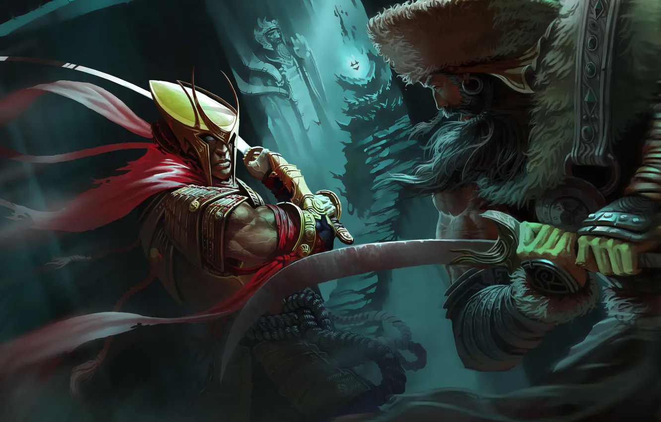 Photo wallpaper weapons, war, Asia, art, samurai, battle, Yuan Fan