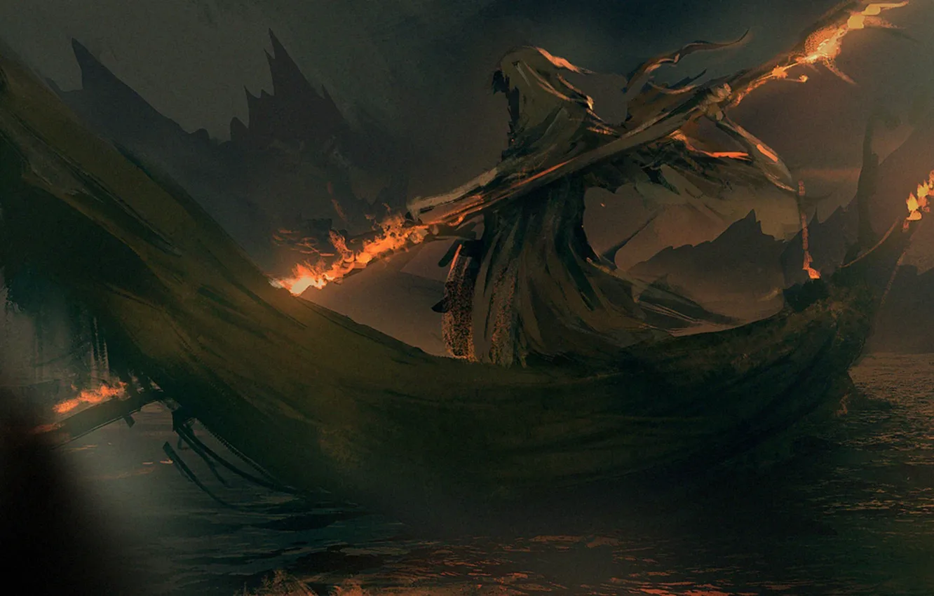 Photo wallpaper river, Haron, Styx, immortal