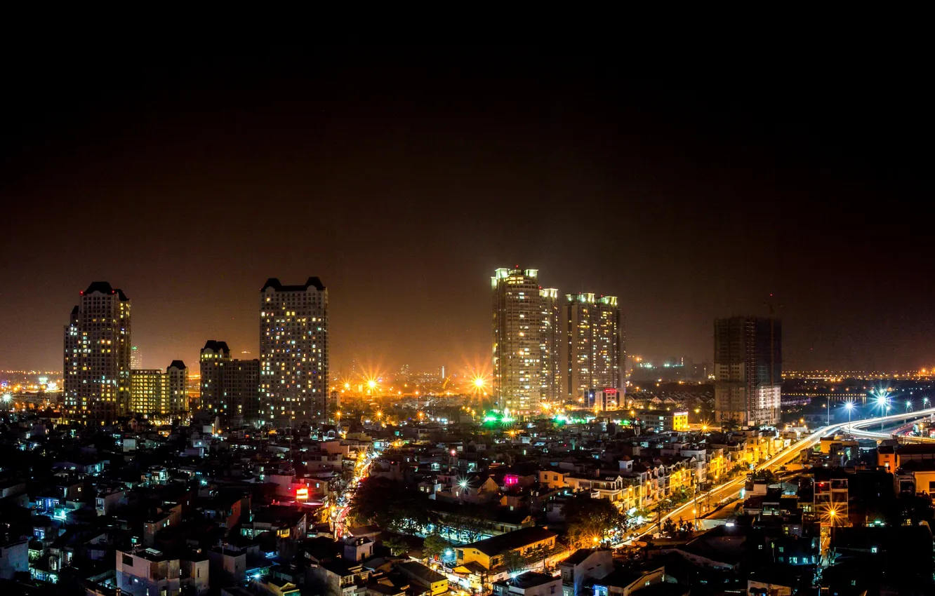 Photo wallpaper night, Vietnam, night, Vietnam, Saigon, Ho Chi Minh city, Saigon, Ho Chi Minh City