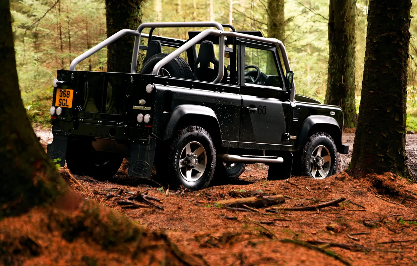 Photo wallpaper trees, 2008, Land Rover, Defender, SVX, 60th Anniversary Edition