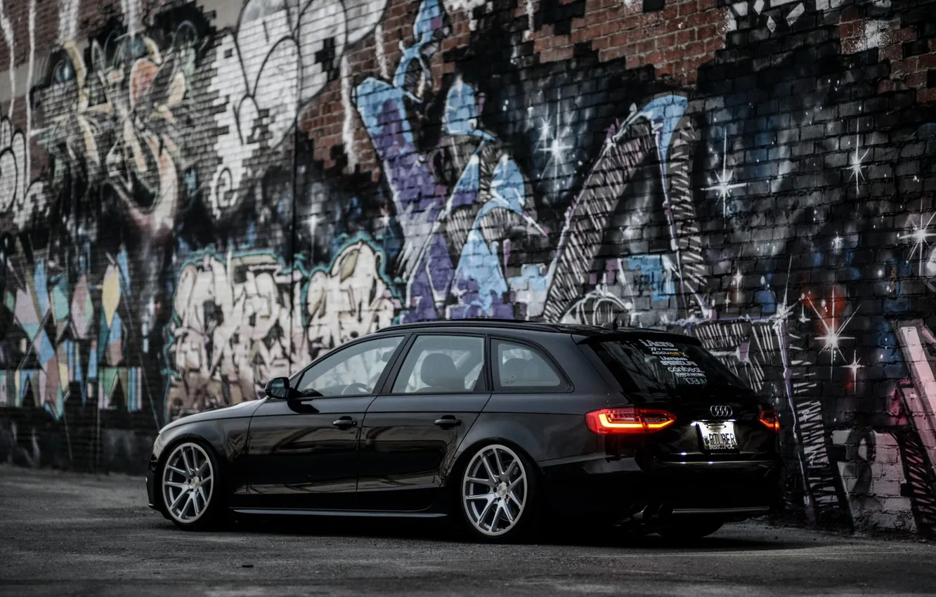 Photo wallpaper Audi, graffiti, tuning, universal