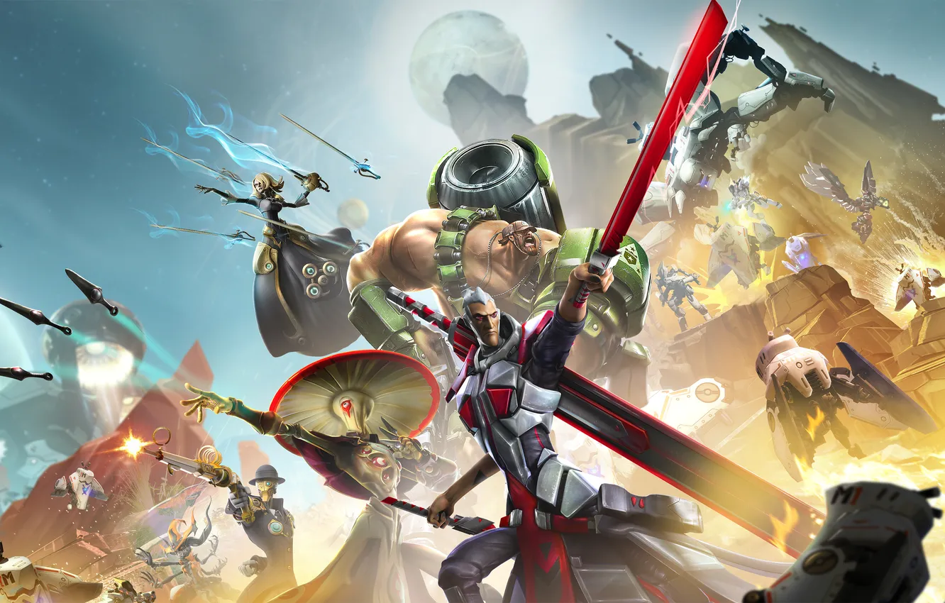 Photo wallpaper look, weapons, magic, equipment, 2K Games, Gearbox Software, Battleborn