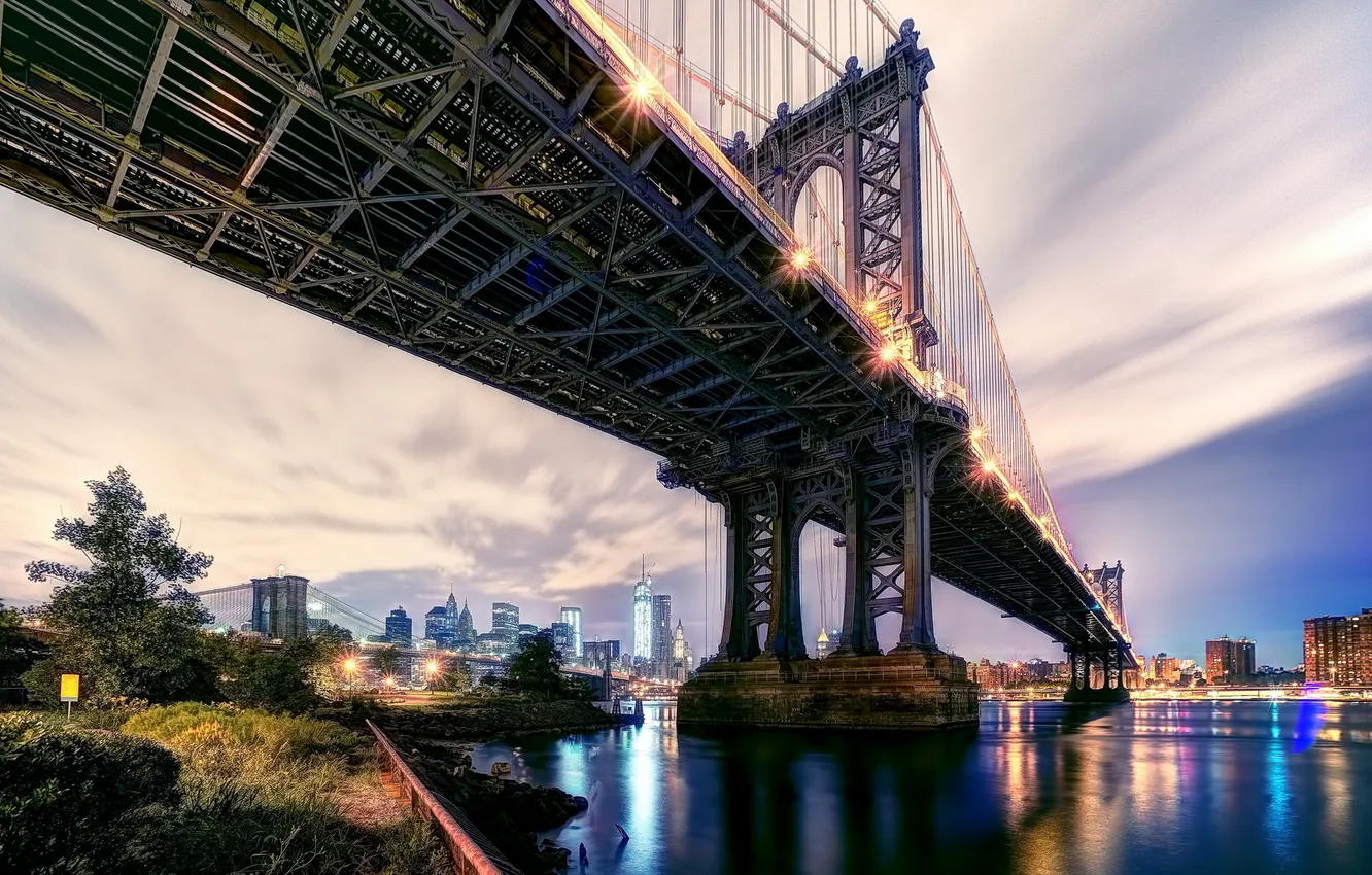 Photo wallpaper Bridge, Brooklyn, Manhattan