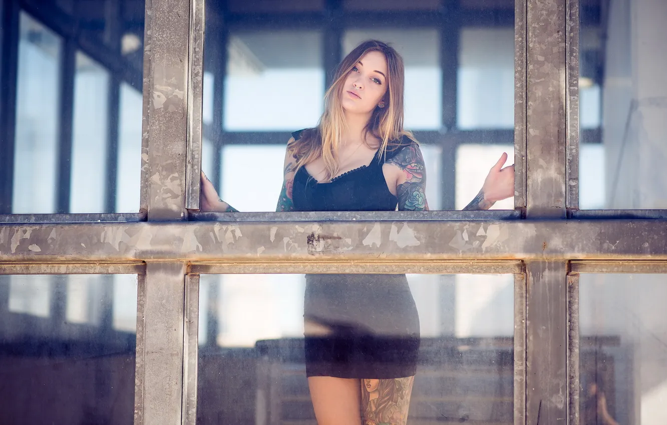 Photo wallpaper girl, mood, window