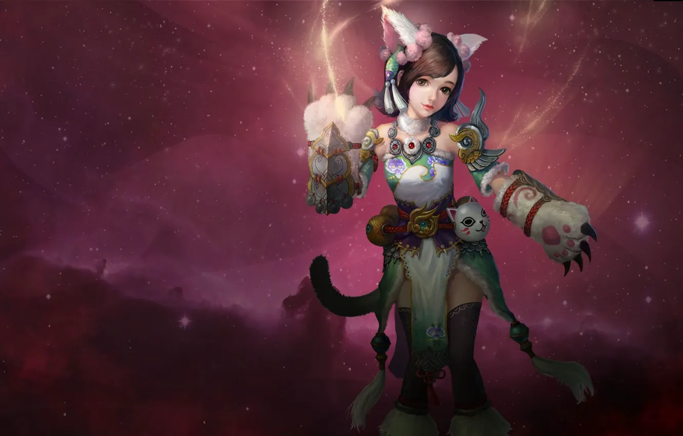 Photo wallpaper the game, art, neko, League of Legends, annie