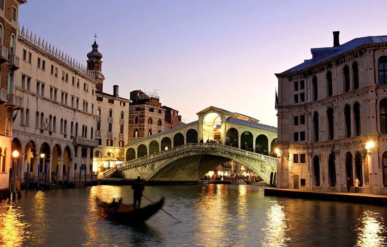 Photo wallpaper bridge, Italy, Venice