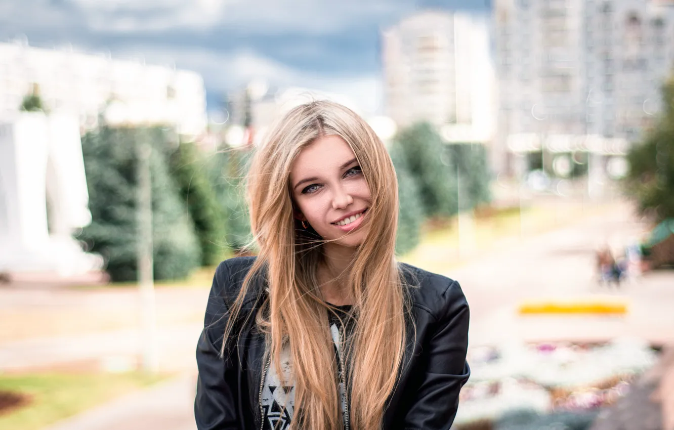 Photo wallpaper smile, Marina, Sergey Belikov