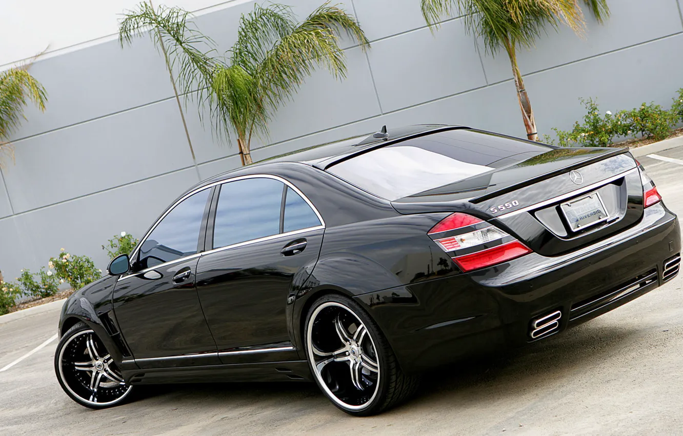 Photo wallpaper asphalt, Mercedes, drives, chrome, gelding, S550, pasas, Nintendo