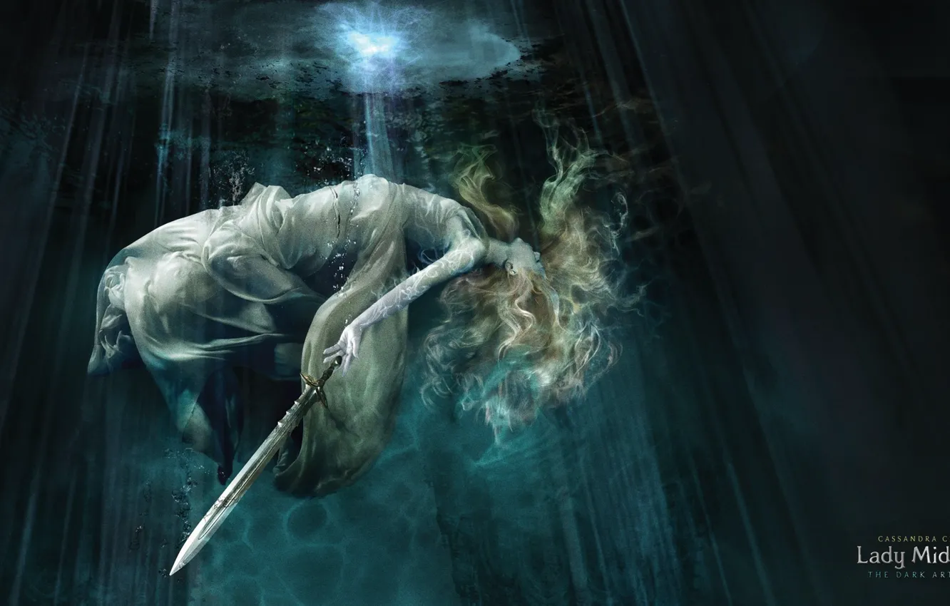 Photo wallpaper girl, sword, Supernatural, ken, angel, blade, book, blonde