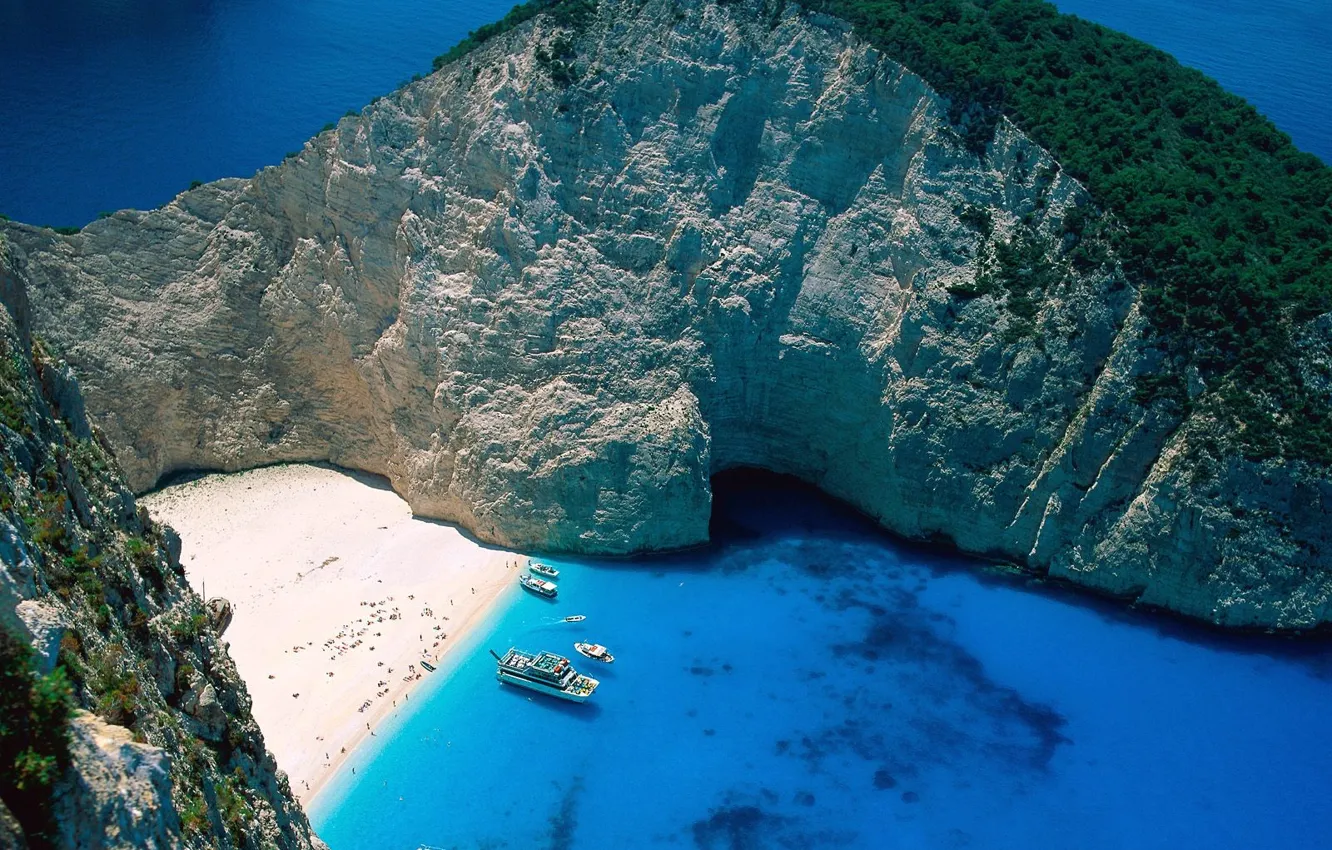 Photo wallpaper island, Greece, Laguna