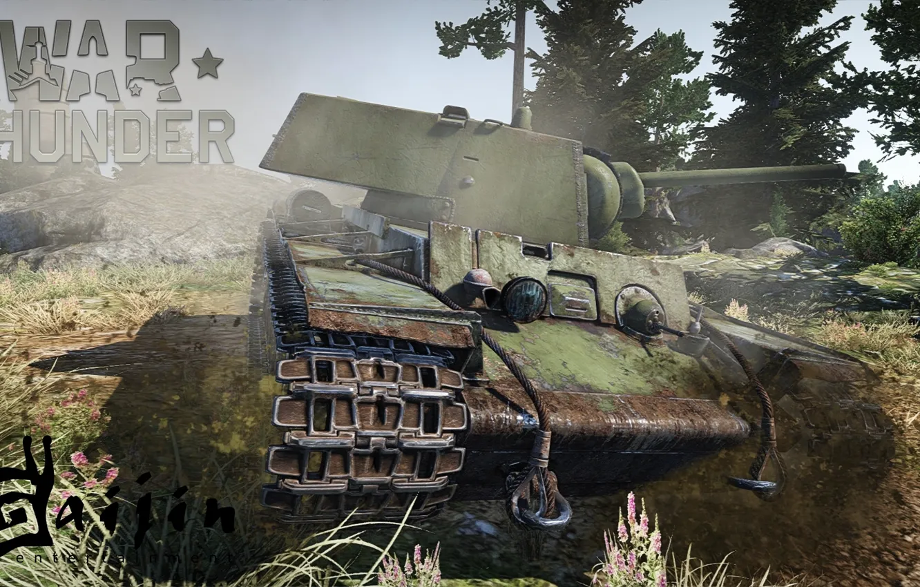 Photo wallpaper War Thunder, kV-1л11, kV 1, Gaijin