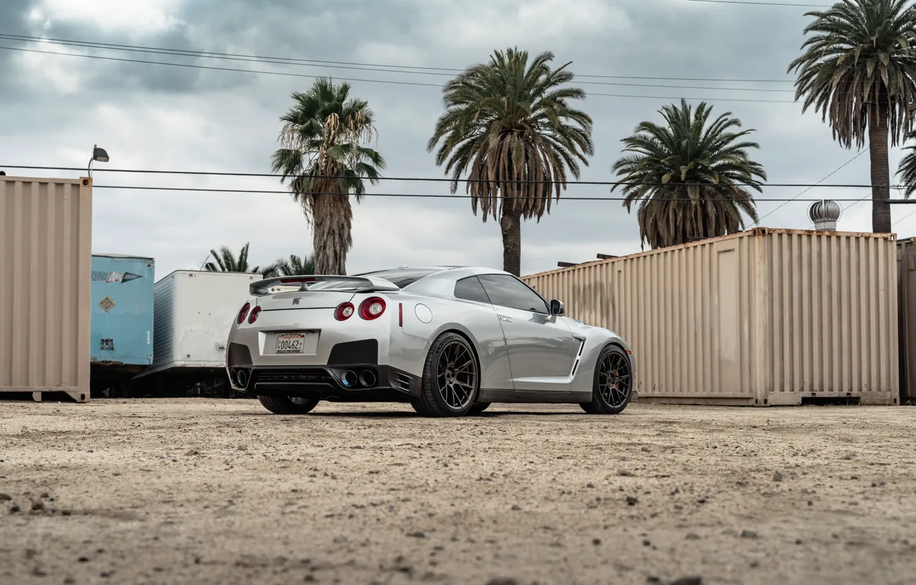 Photo wallpaper silver, Nissan, gtr