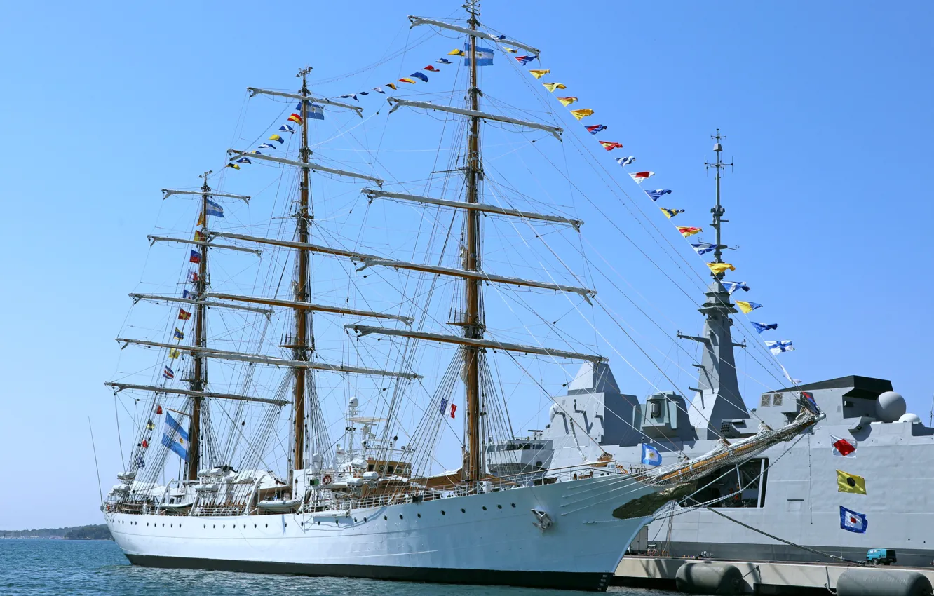 Photo wallpaper ship, Argentina, sailing, freedom