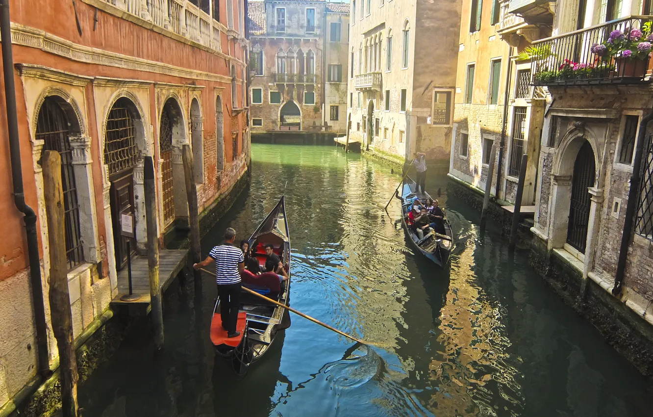 Photo wallpaper Italy, Venice, channel, Italy, gondola, Venice, Italia, Venice