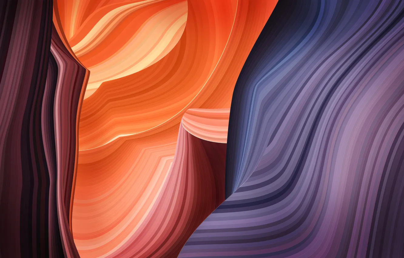 Photo wallpaper line, color, vladstudio, curves