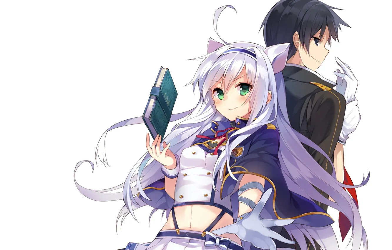 Photo wallpaper girl, anime, art, book, guy, characters, Rokudenashi Majutsu Koushi's Akashic Records