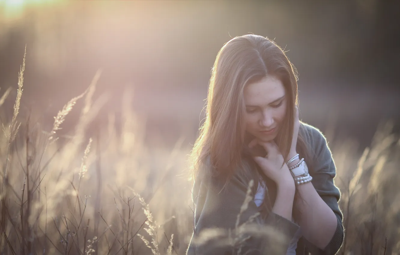 Photo wallpaper girl, light, morning