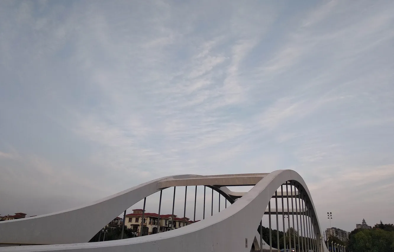 Photo wallpaper bridge, cloud, Load