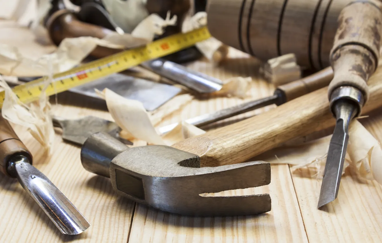 Photo wallpaper wood, tools, carpentry