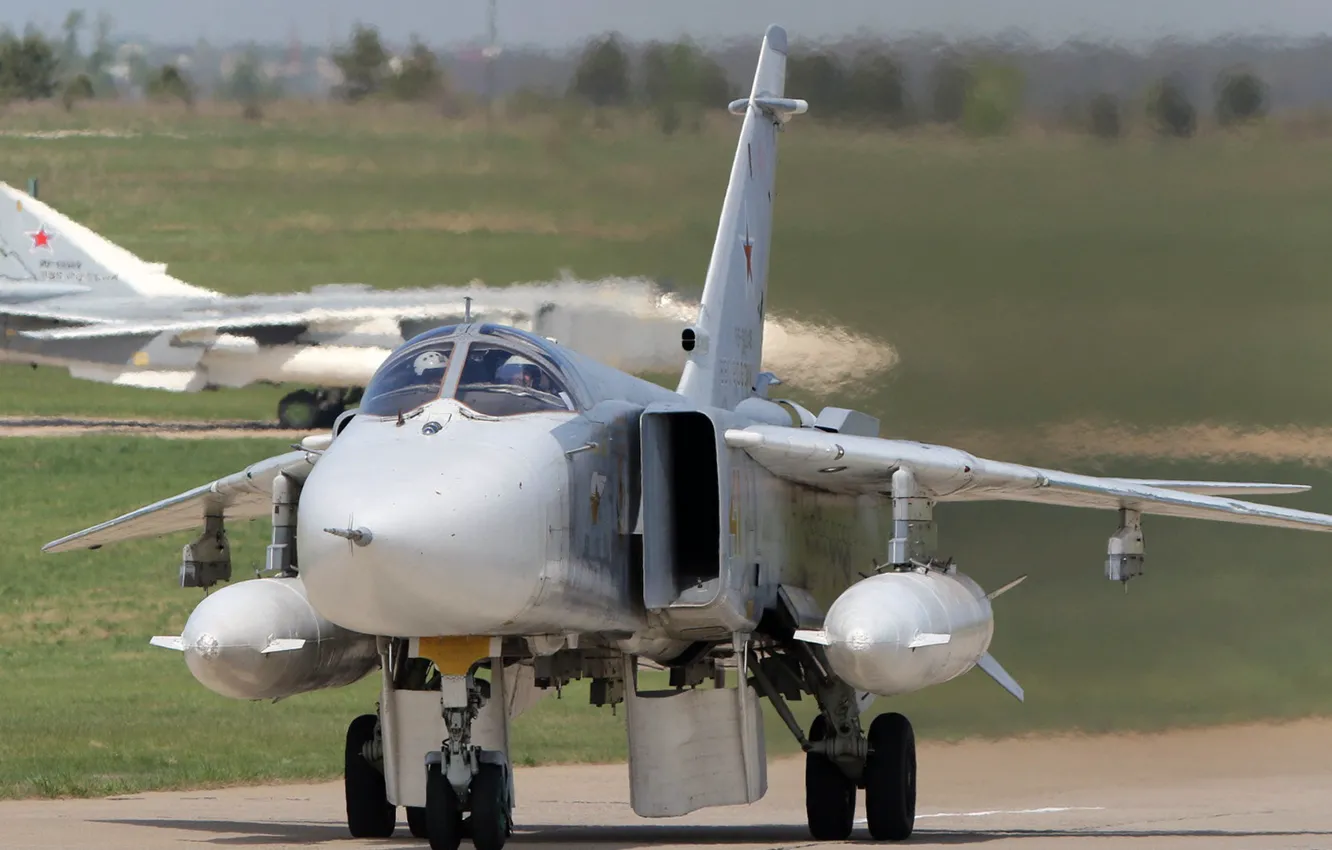 Photo wallpaper Sukhoi, Fencer, Su-24M, Russian tactical bomber