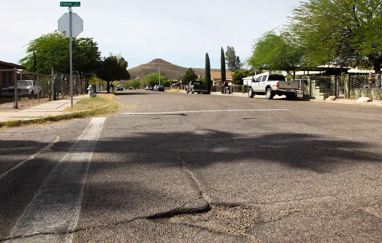 Photo wallpaper road, machine, the city, street, AZ, Arizona, Tucson Street, Safford