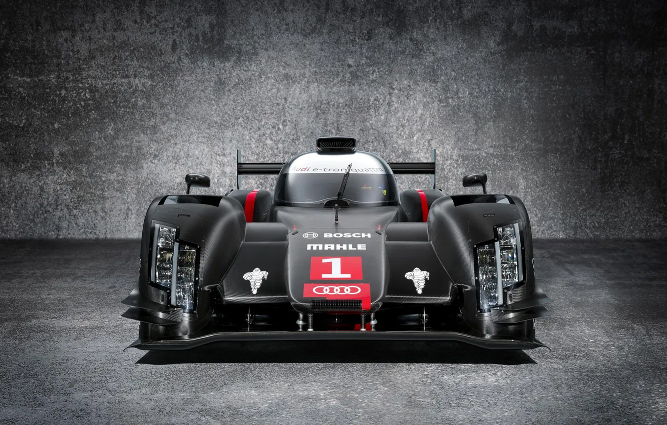 Photo wallpaper Audi, Front, quattro, LMP1, 2014, R18, And Tron