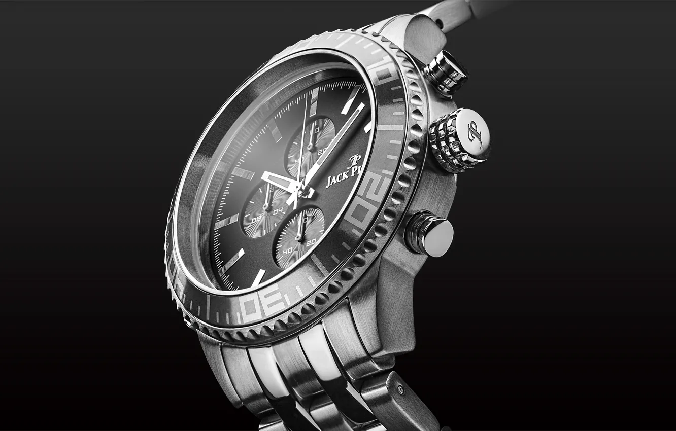 Photo wallpaper metal, black, watch, Jack Pierre