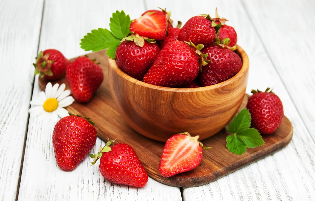 Photo wallpaper berries, strawberry, ripe, Olena Rudo