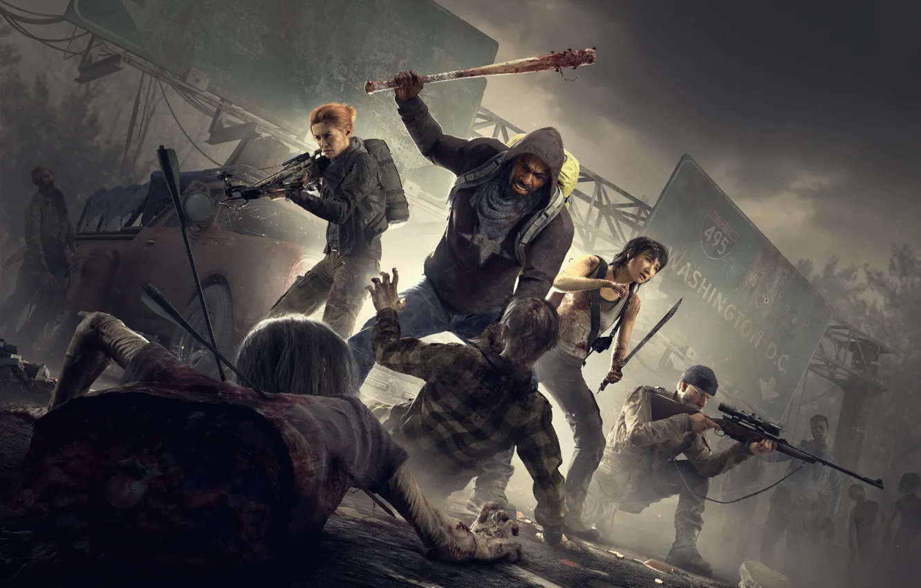 Photo wallpaper Overkill Software, 505 Games, Overkill's The Walking Dead