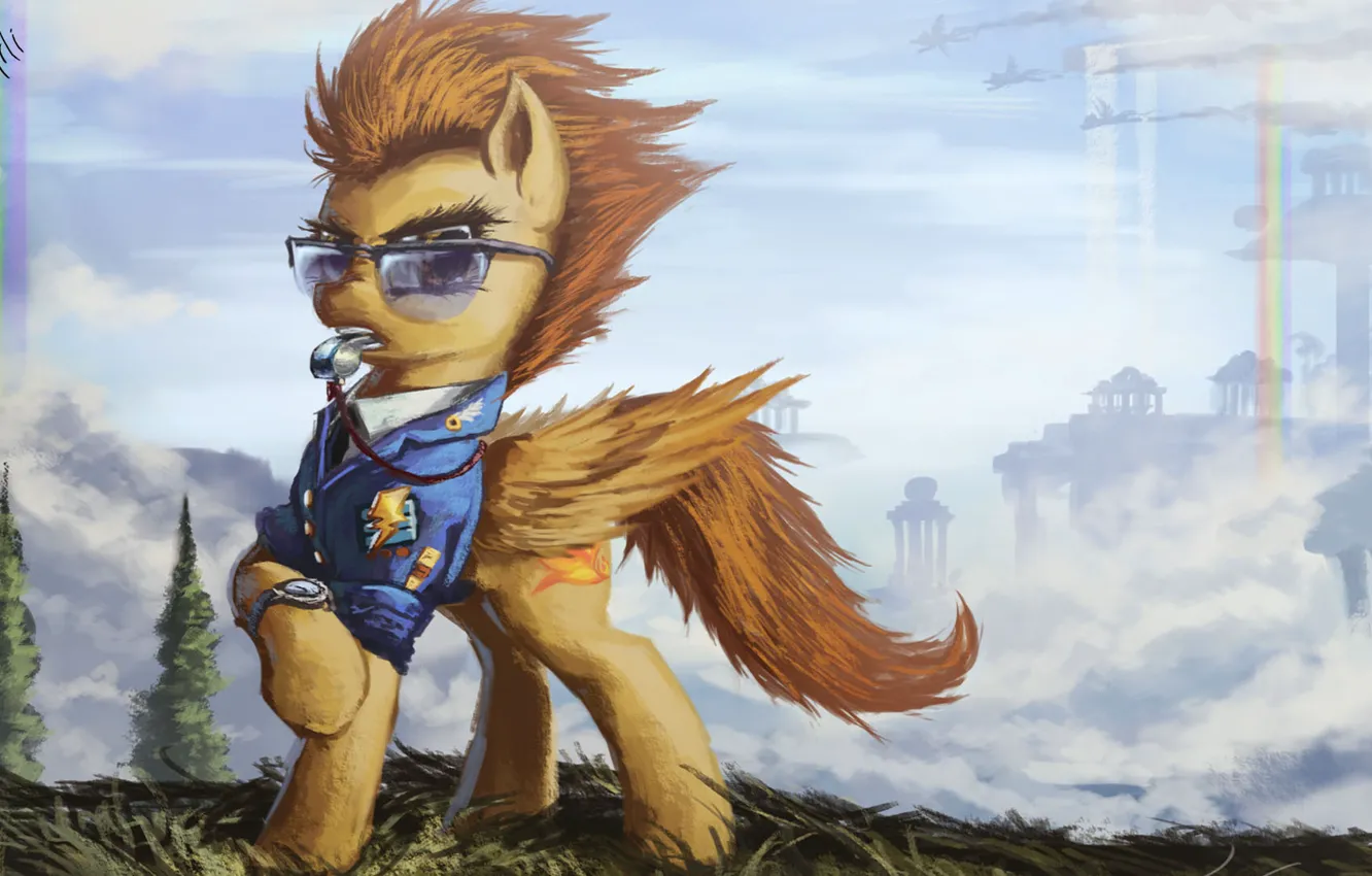 Photo wallpaper love, power, pony, the series, art, Spitfire, My Little Pony, Rainbow Dash