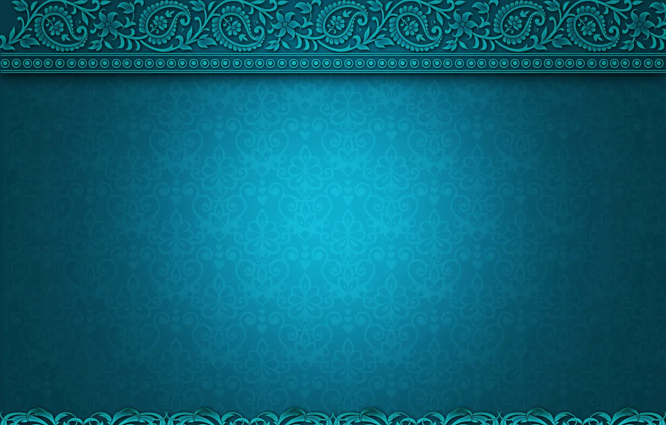 Photo wallpaper pattern, texture, ornament, turquoise, vintage