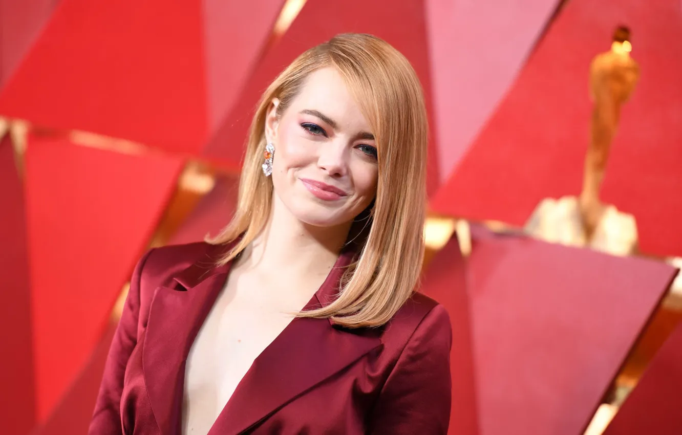 Photo wallpaper look, smile, makeup, actress, hair, Emma Stone, Emma Stone