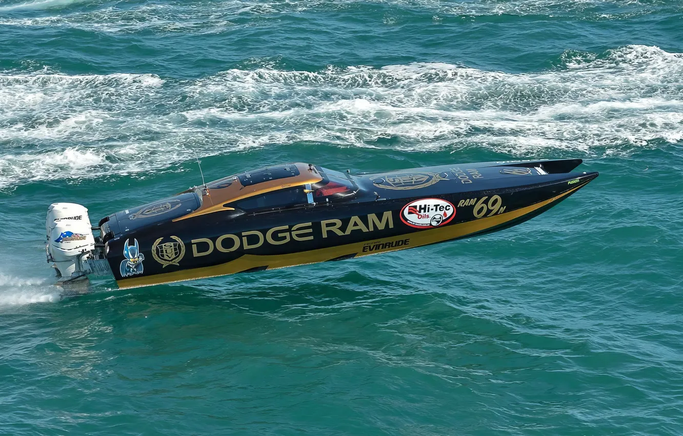 Photo wallpaper race, boat, speed