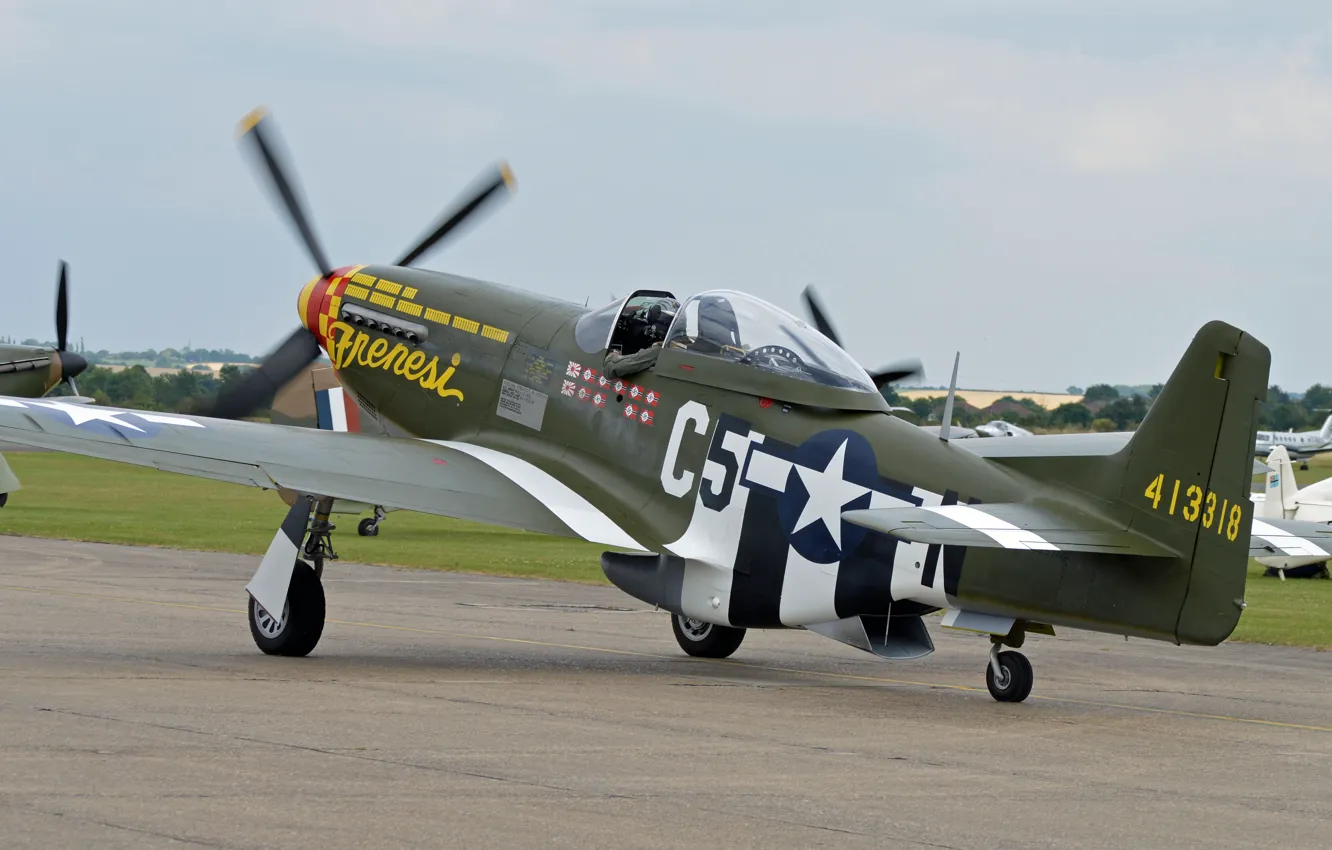 Photo wallpaper fighter, P-51D, single, long-range