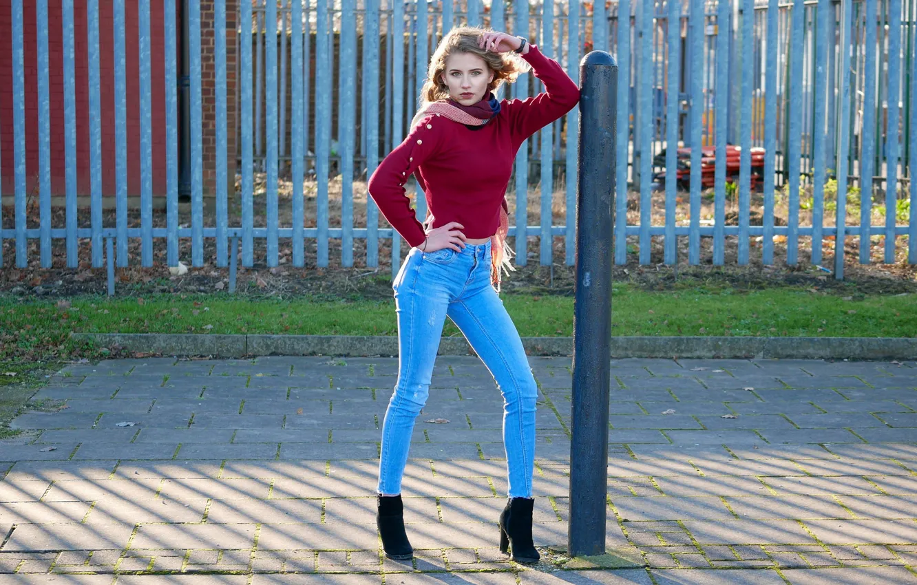 Wallpaper pose, street, model, Tatjana for mobile and desktop, section