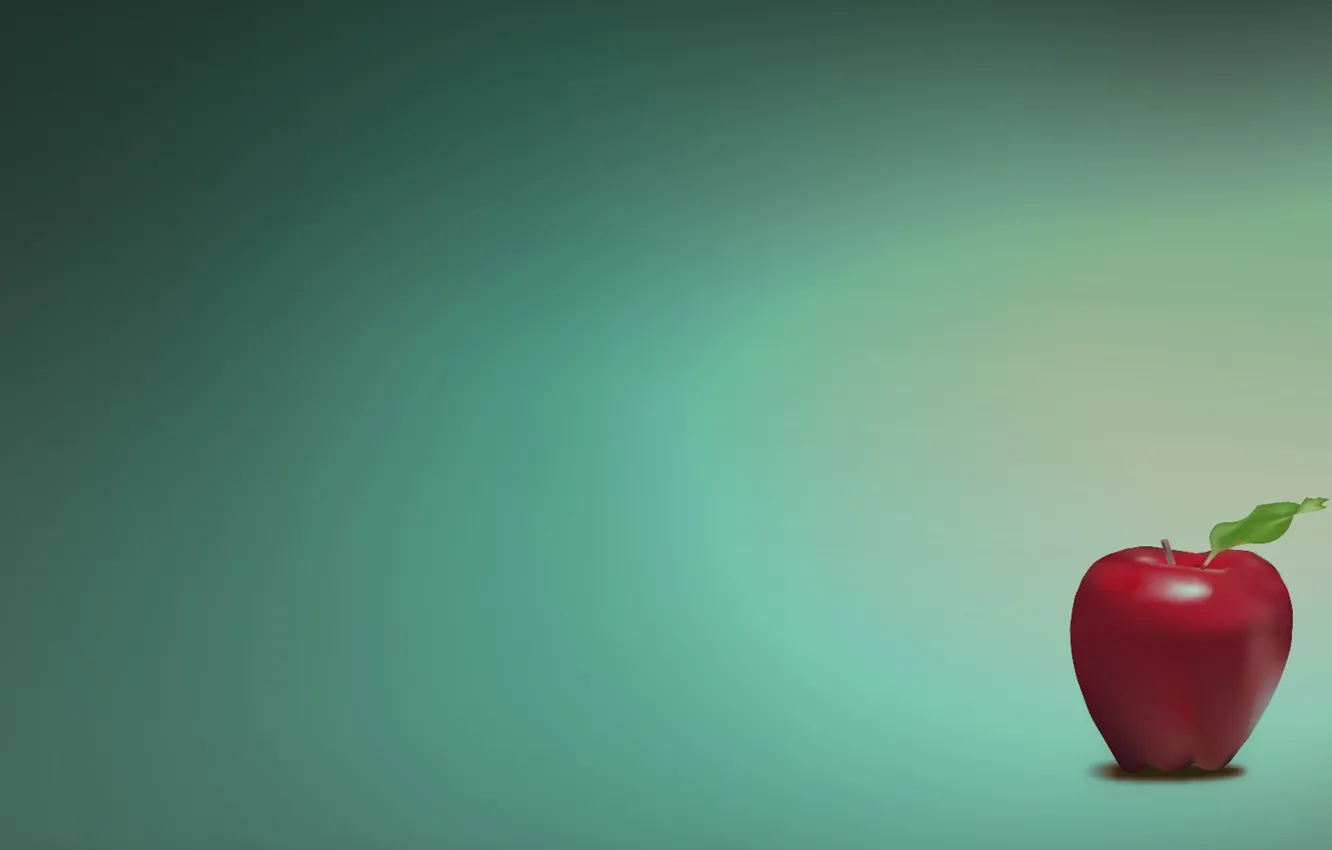 Photo wallpaper red, green, apples, graphics, gently