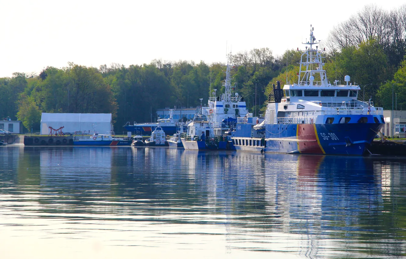 Photo wallpaper sea, water, ship