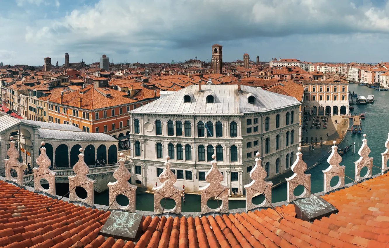 Photo wallpaper roof, building, home, Italy, panorama, Venice, channel, Italy