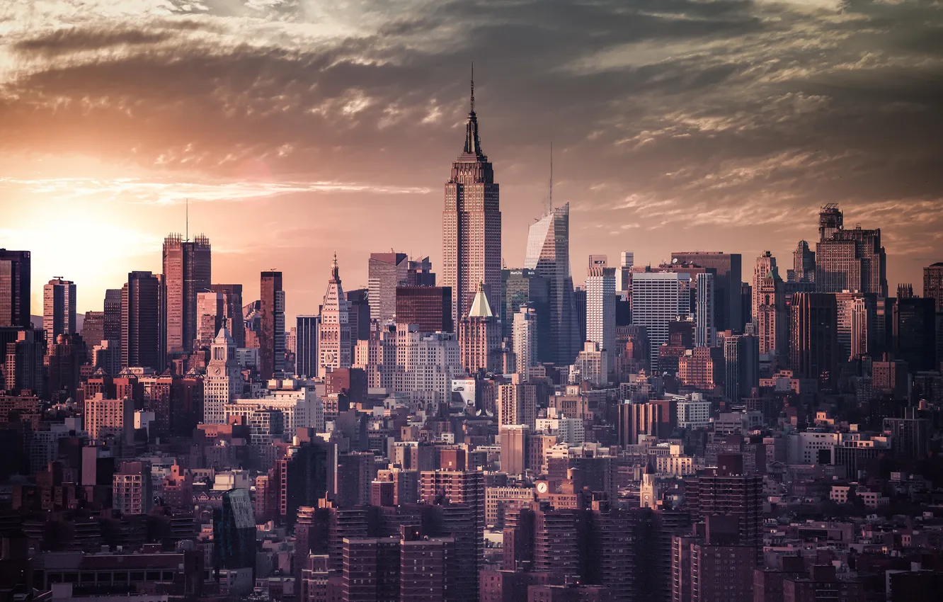 Photo wallpaper the city, megapolis, New York, New - York