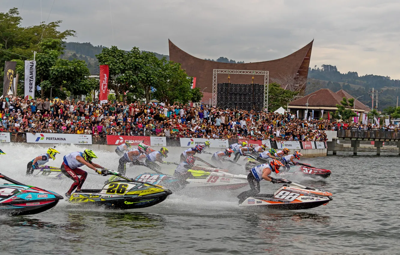 Photo wallpaper race, boat, speed