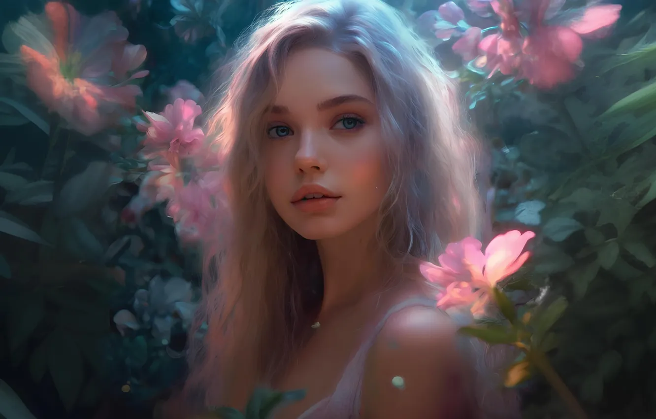 Photo wallpaper flowers, Paradise, beauty