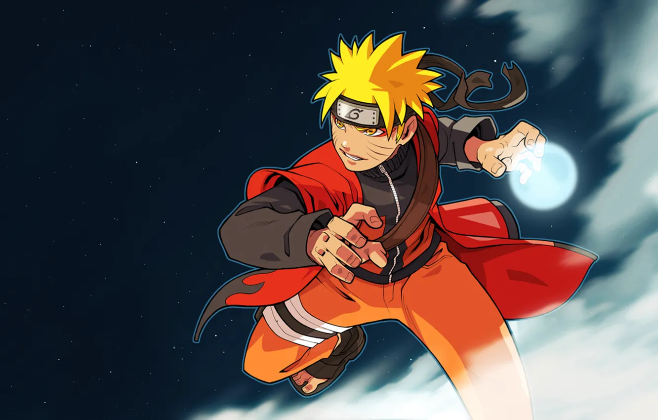 Photo wallpaper Star, naruto, Anime, naruto, Rasengan, Sage Mode.