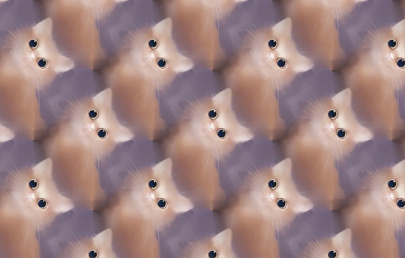 Photo wallpaper cat, texture, art, apofiss